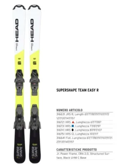 Head Sci Supershape Easy R Jrs + 7.5 Gw 22-23